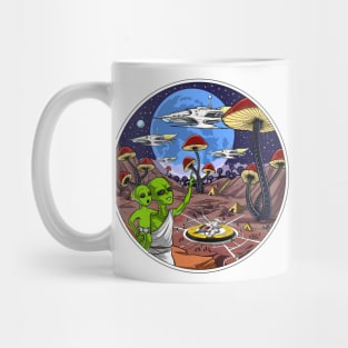 Psychedelic Magic Mushrooms Aliens Mug